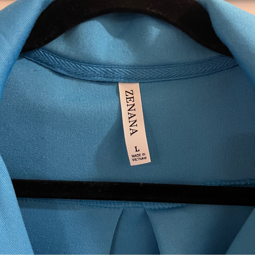 Zenana Fleece Shacket with Patch Elbows - Picture 3 of 3